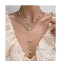 2022 new star pearl pendant korean version sweet simple adjustable clavicle chain clavicle chain ornaments for women