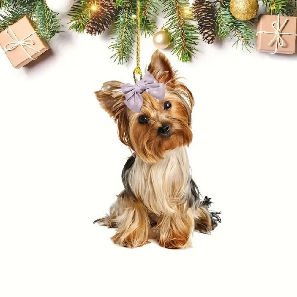 Новый 2D Акриловый подвесной брелок для автомобиля с плоским щенком аксессуары