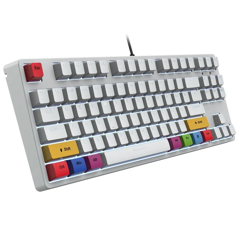 

Механическая игровая клавиатура Hongsund Edition с 87 клавишами, красная ось, для электронных видов спорта, для офиса, может подключиться по оси, игровые клавиатуры для планшетов и настольных ПК