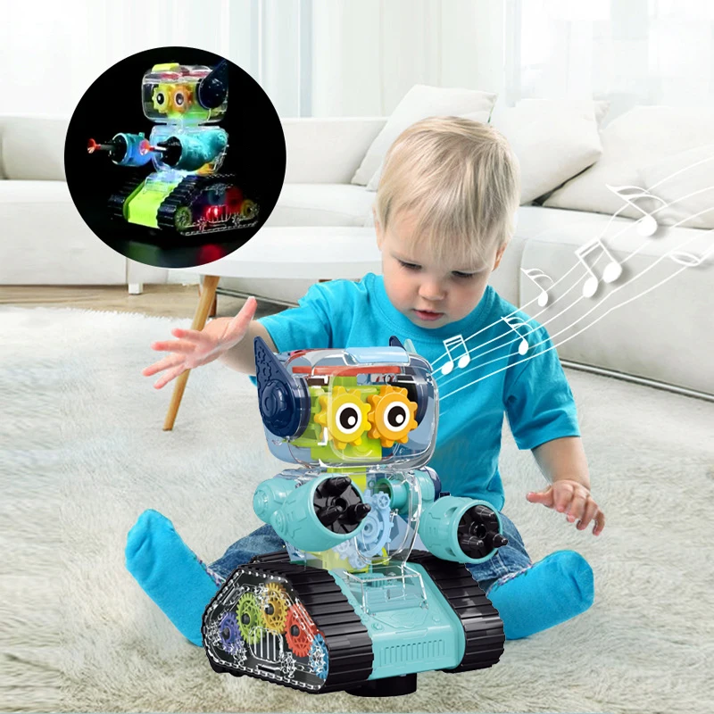 

Kids Electric Smart Robot Toy Geared Robot Imitating Humans Walking Plastic Children Puzzle Electric Robot Toy for Children Gift