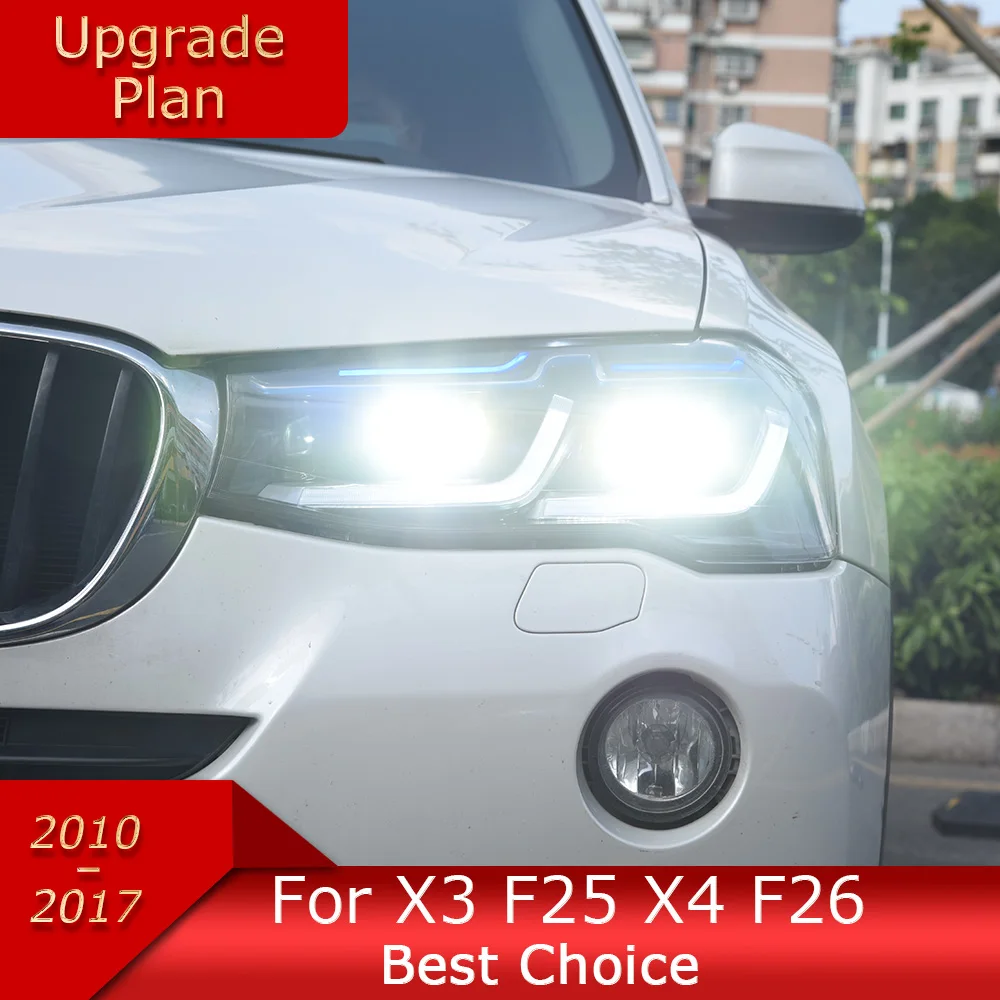 

Car Lights For X3 F25 2010-2017 X4 F26 LED Auto Headlight Assembly Upgrade Newest M5 Competition Design LHD RHD Accessories
