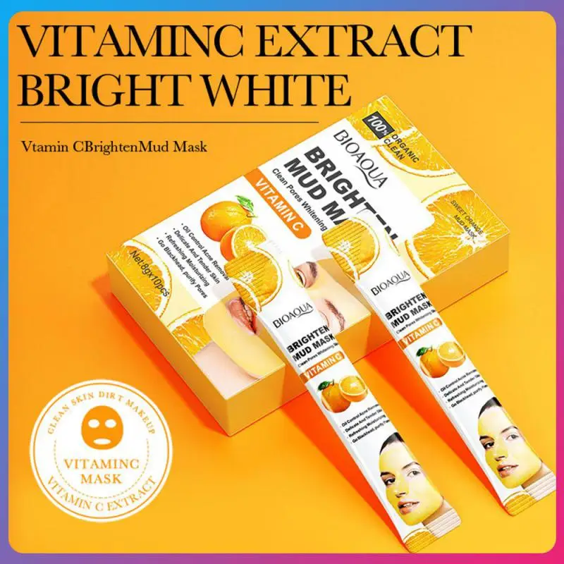 

Vitamin Brightening Mud Film Deep Cleansing Face Mask Moisturizing Clay Mask Oil Control Skin Care Anti-aging Brightening Skin