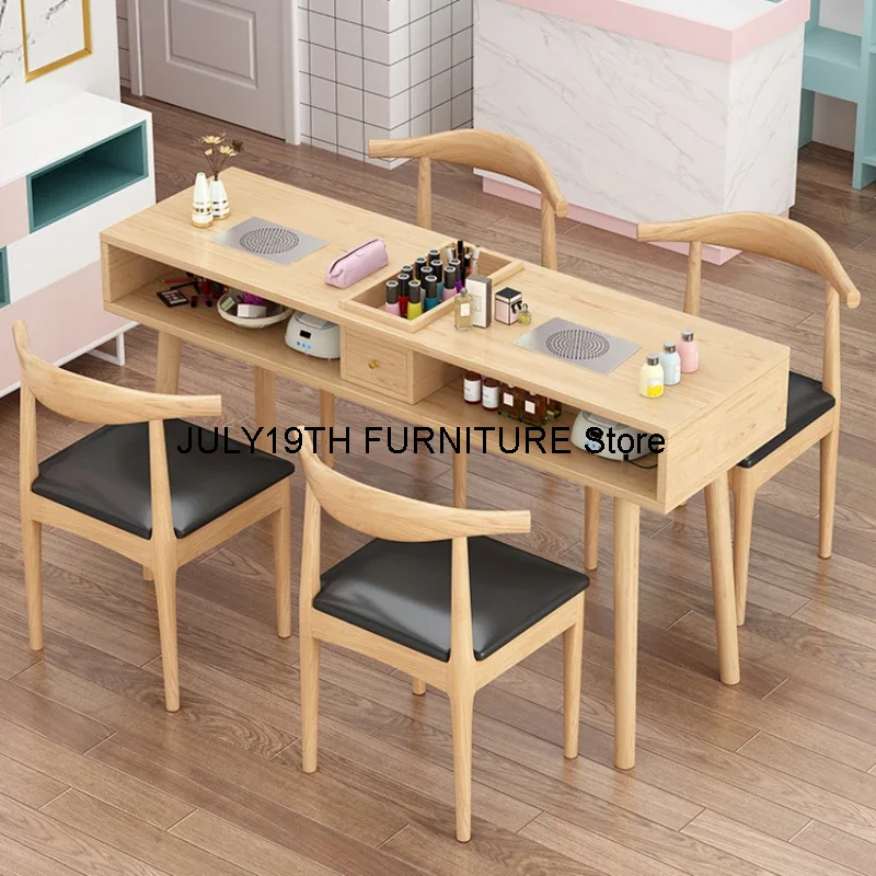 Деревянный японский Маникюрный Стол простой дизайн для салона изысканный приема