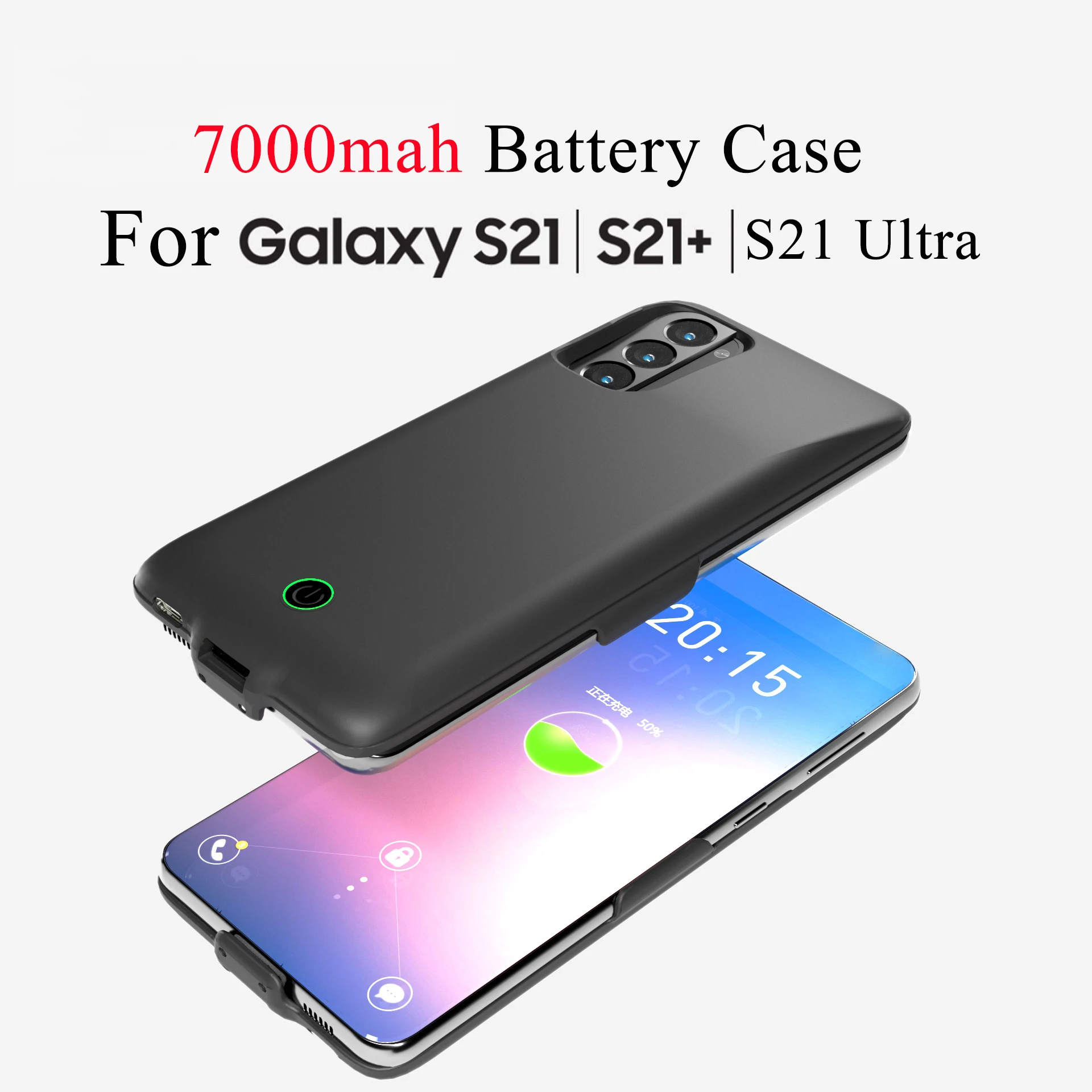 

For Samsung Galaxy S21 Plus Battery Case 7000mAh Powerbank Charging Case Slim Battery Charger Cover For Samsung S21 S21 Ultra