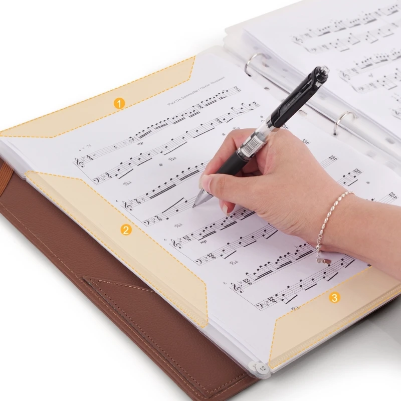 Папки с нотами папки музыкальными файлами сумка для хранения бумажных