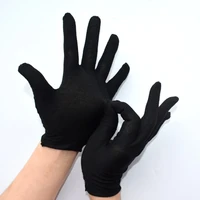 6421pairs black inspection 100 cotton work gloves ceremonial gloves male female serving waiters drivers jewelry gloves