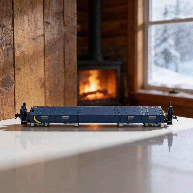 Фото 884 детали MOC Breakwater Pass N5B Caboose City Trains, техническая инженерная модель, строительные блоки, детали для сборки, игрушка-конструктор, подарок №1