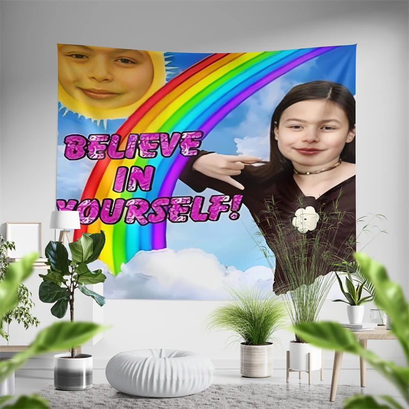 Aertemisi Believe in Yourself забавный мем мотивационный гобелен настенный художественный