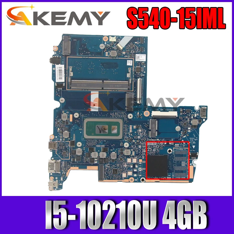 

Материнская плата для ноутбука Lenovo ideapad S540-15IML с ЦП I5-10210U SRGKY 4 Гб RAM FRU: 5B20S42998 DDR4 100% полностью протестирована