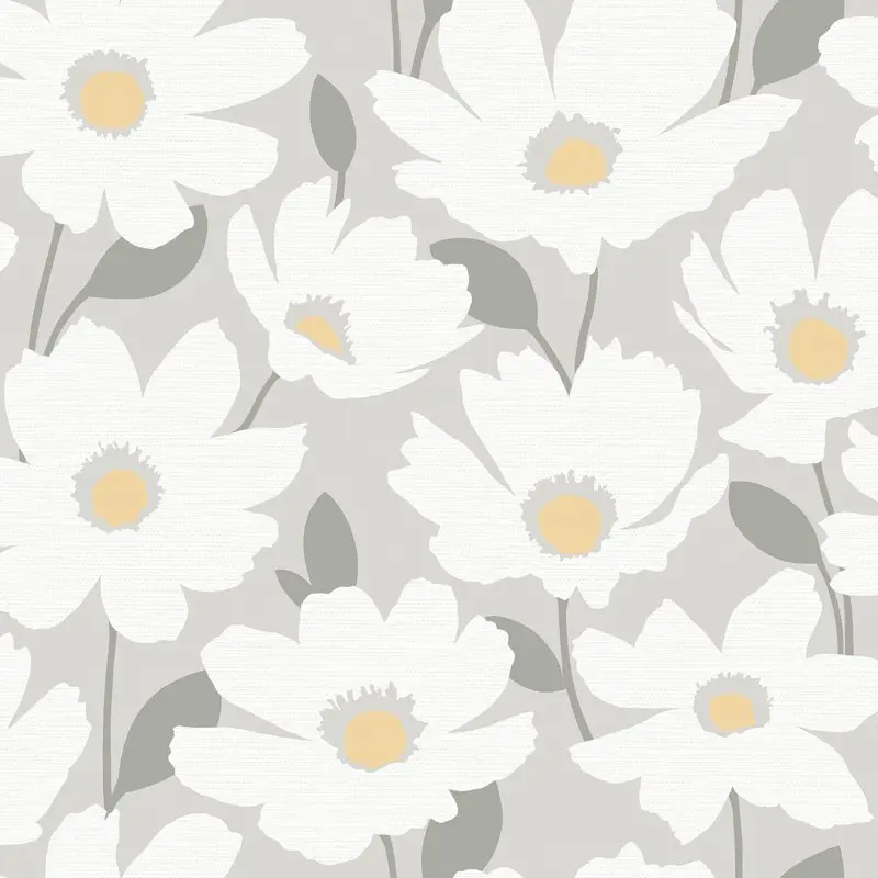 

Astera Grey Floral Wallpaper 56.4 sq. ft.