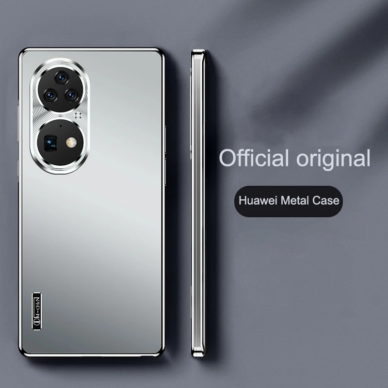

Metal with wire drawing Shell For Huawei mate40 P40 P50 Pro Phone Case Built in Lens protection titanium alloy Shockproof cover