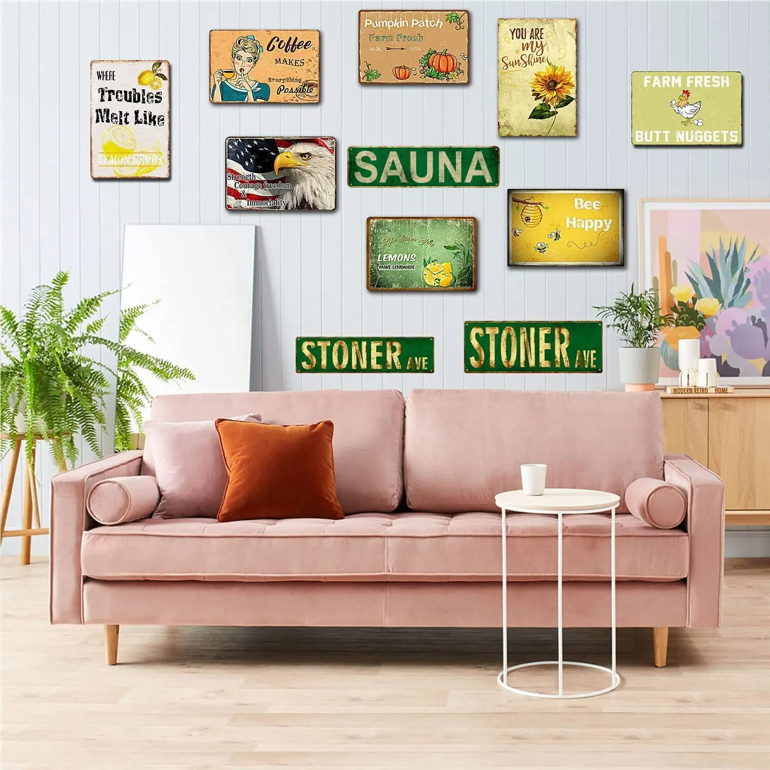 Изящный жестяной знак-сауна Забавный металлический знак Настенный декор для