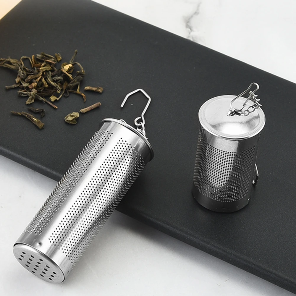 

Stainless-Steel Mesh Strainers Diameter 65mm Tea Infuser Tealeaves Particle/Spice Filters Chain With Hook Kitchen Accessories