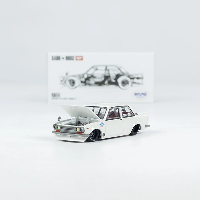 Модель автомобиля MINIGT + Kaido House 1:64 510 уличный автомобиль Nismo V2 из сплава с открытым