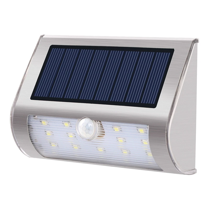 

Уличный настенный светильник на солнечной батарее, индукционный светильник с датчиком человеческого тела для безопасности сада, забора, дв...