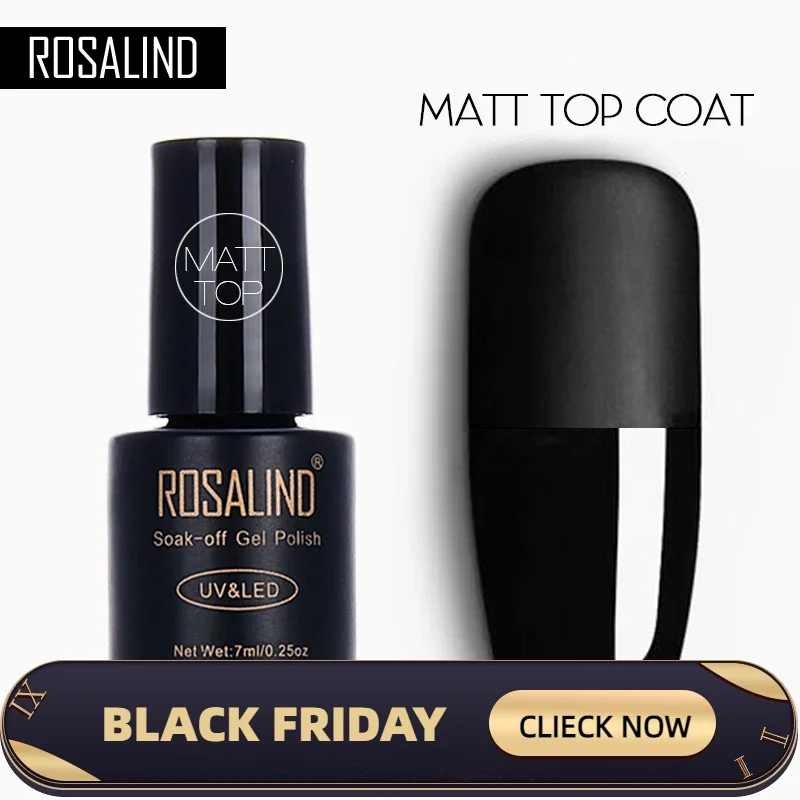 

ROSALIND Matte Top Coat Nail Gel For Nail Art DIY Design 7ML Gel Varnish Semi Permanent UV LED Soak Off Nail Manicure Primer