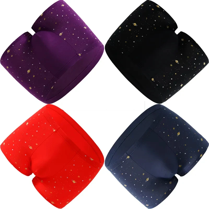 4 Pairs Of Fat Modale Boys' Underwear Men's Boxer Pants Large Loose Four Corner Cotton Men's Shorts Plus Size 6XL 7XL