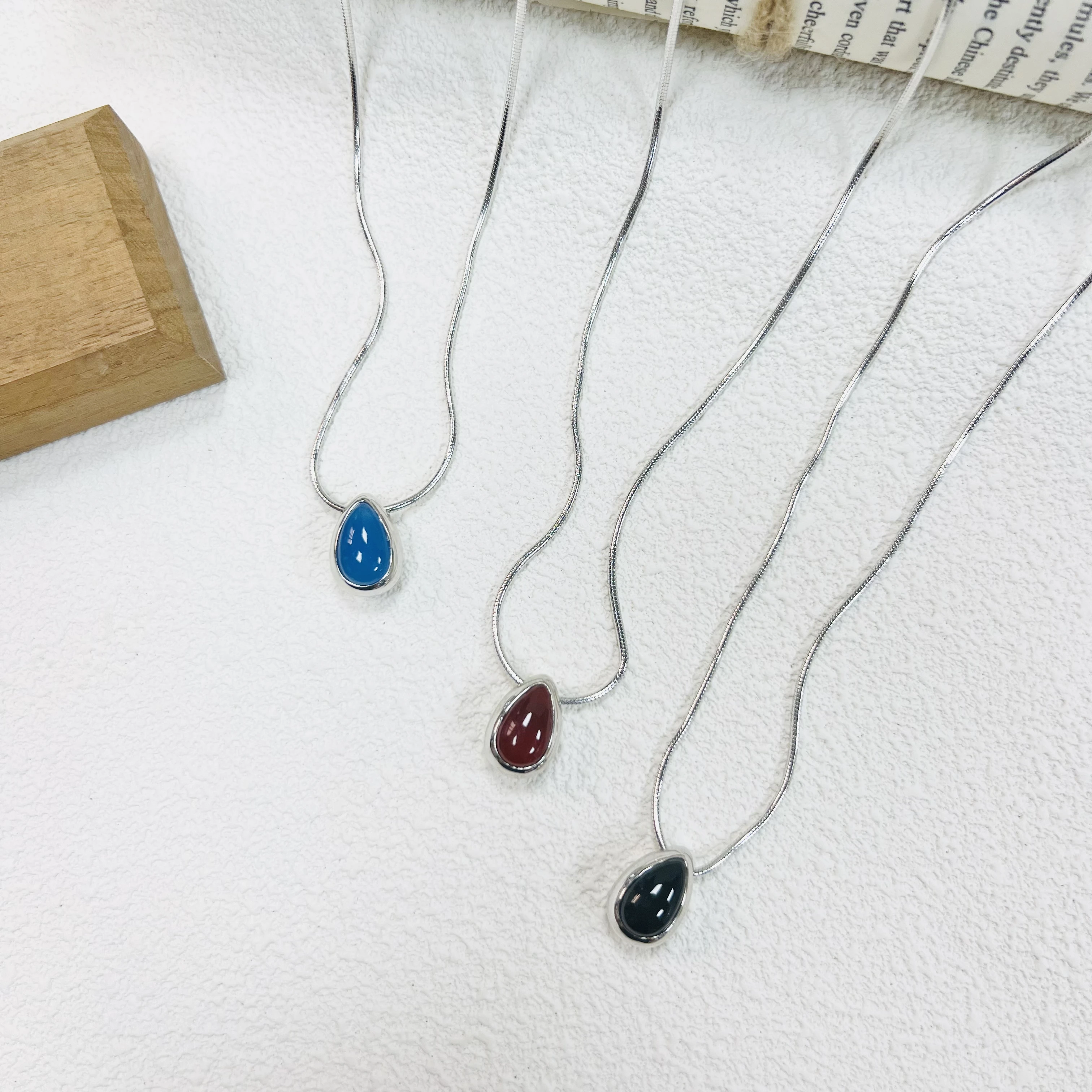 S925 серебряный агат OT застежка ожерелье мода личность ins ветер холодный старший