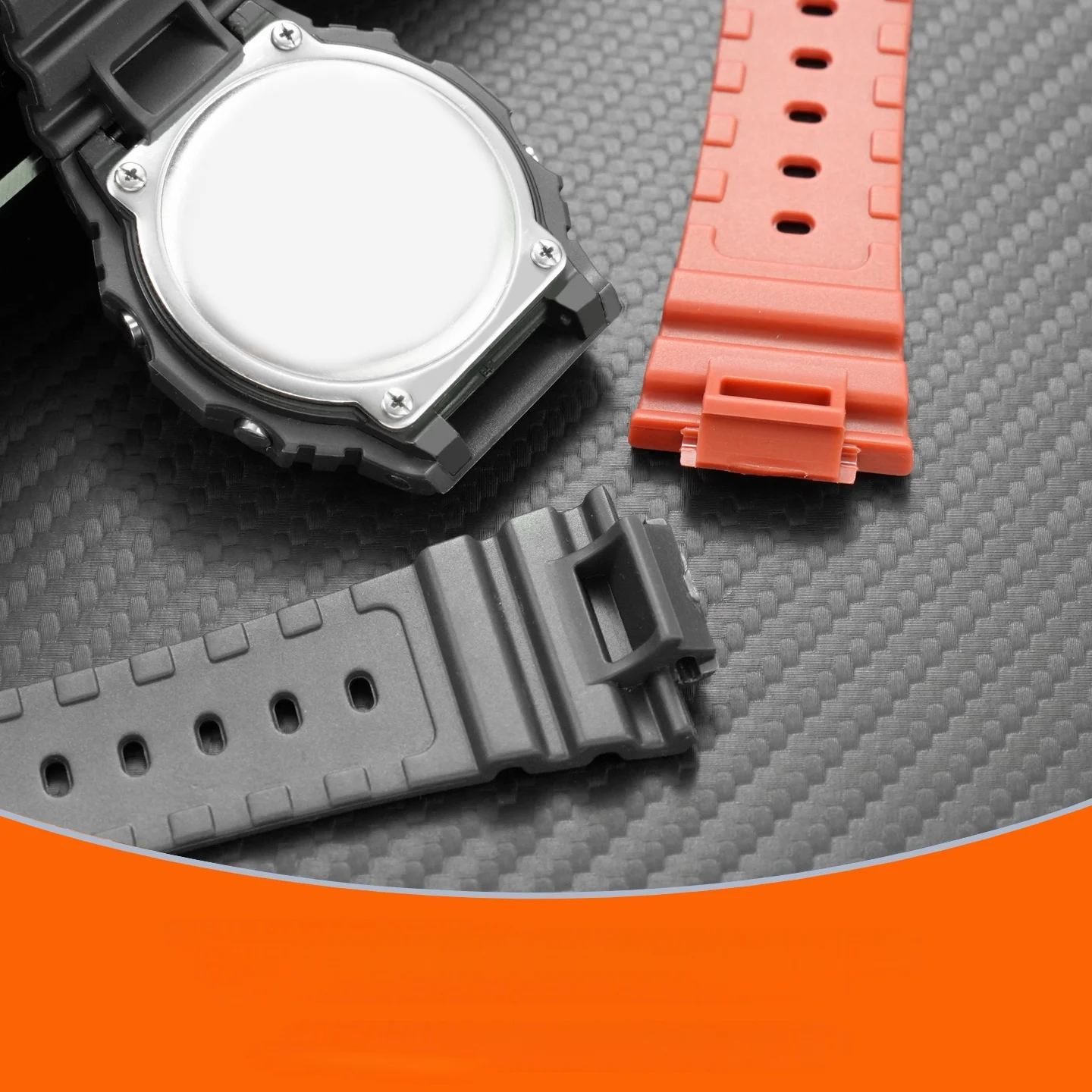 Фото Комплект для модификации Casio DW5600: корпус из ТПУ и ремешок из полимерной смолы для серий DW-5600/5610, GW-B5600, GW-5000, DW-5000. №4