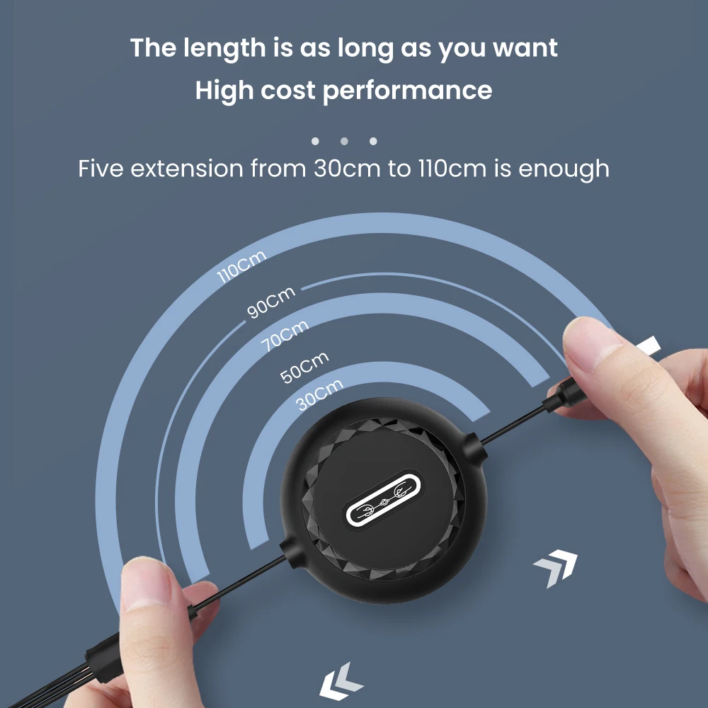 3 in 1 fast charger usb type c cable for samsung iphone 11 12 13 pro max android phone charging micro usb c cable retractable free global shipping