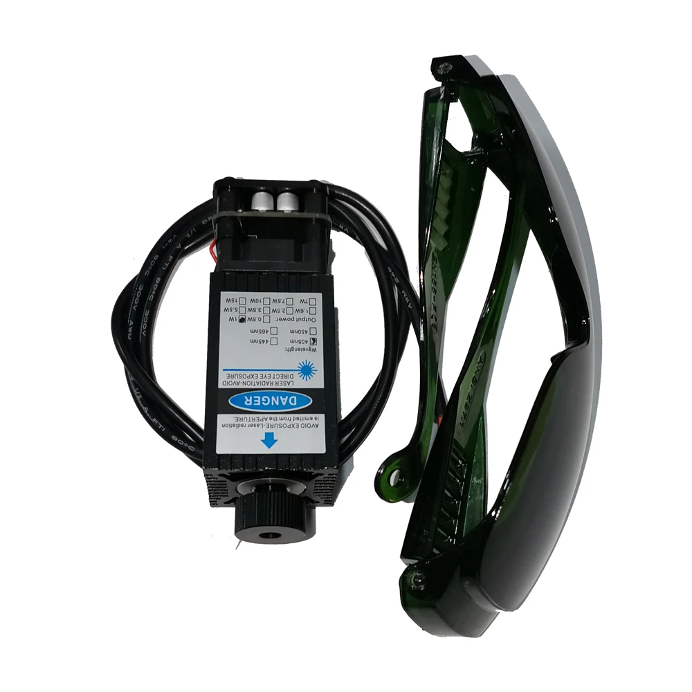 

Лазерная головка 1000 МВт, 1 Вт, Синяя лазерная фотовспышка, лазерная головка «сделай сам» с регулируемым фокусом для резки картонной бумаги, гравировки рисунка по дереву