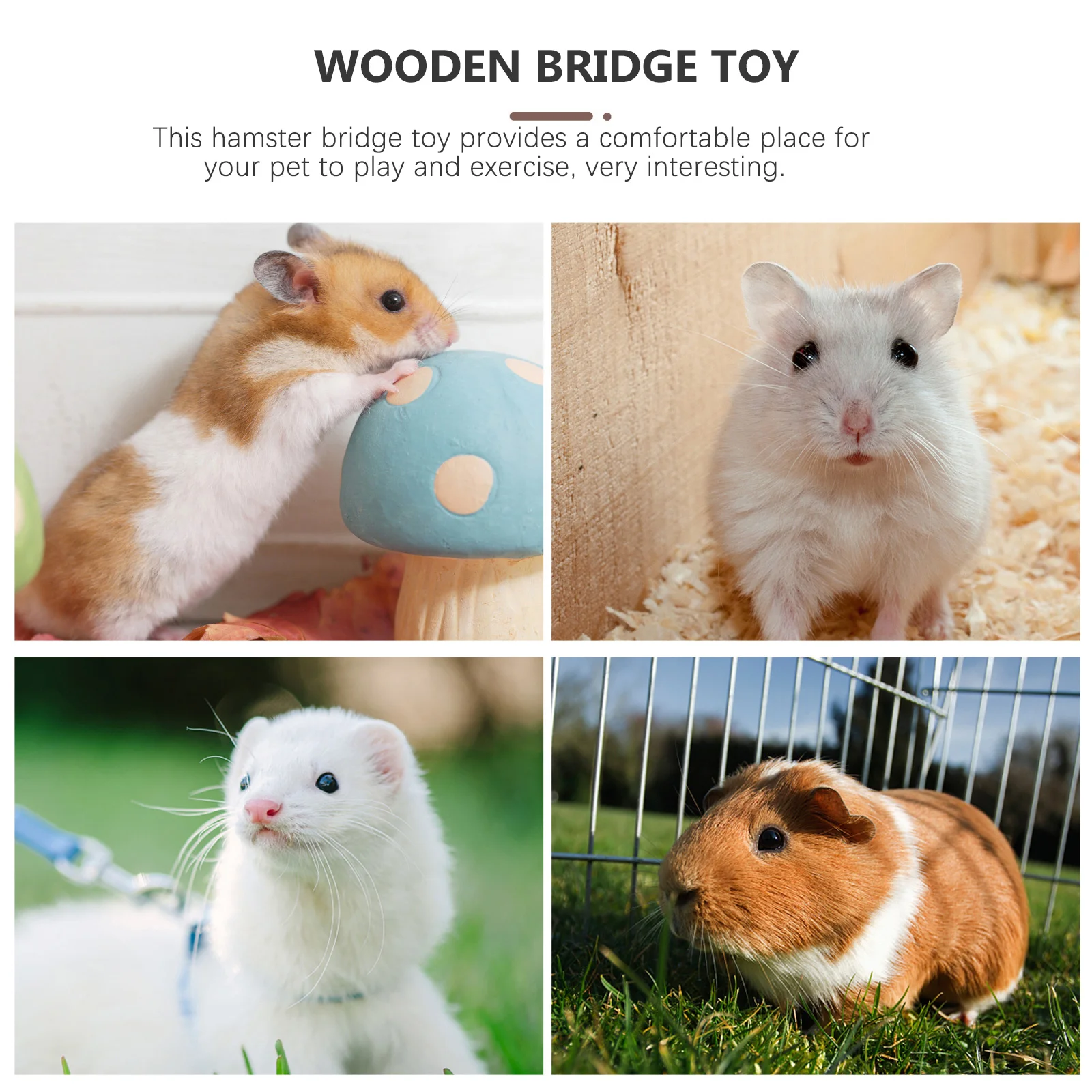 Игрушки Хом'як Мост Шиншилла Альпинистская лестница Скрывалка Кролик Рампа