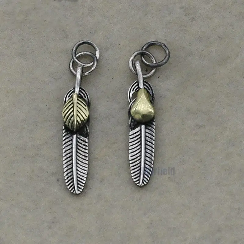 

Takahashi Kagura Goro's 925 Sterling Silver Pendant Jewelry Small Pendant Feathers DIY Necklace Creative Pendant