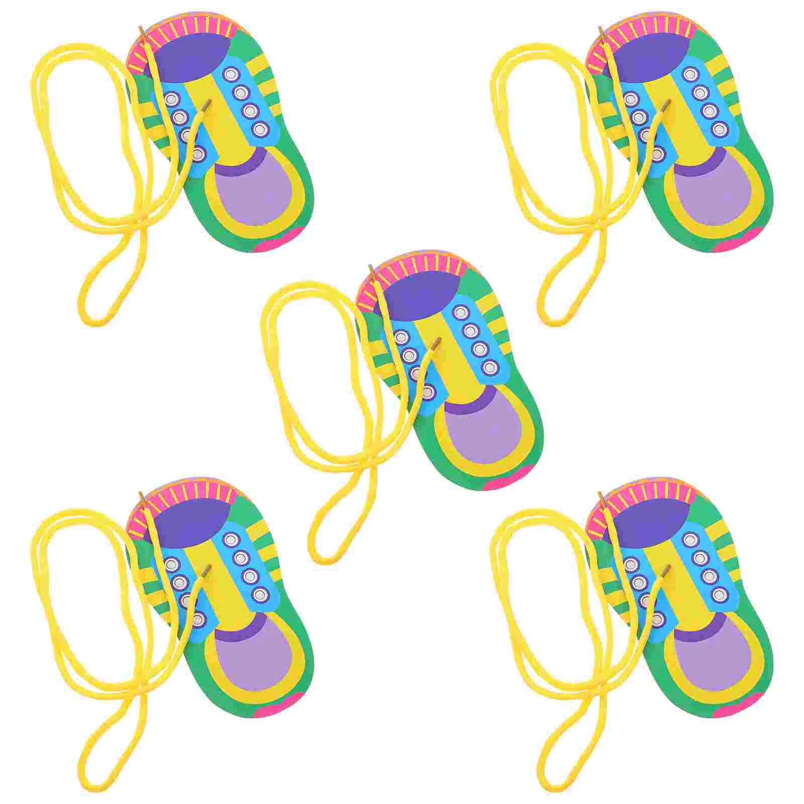 

5 Sets Educational Toys Shoelace Kids Manual 18X10X0.1CM Teaching Paper Lacing Travel