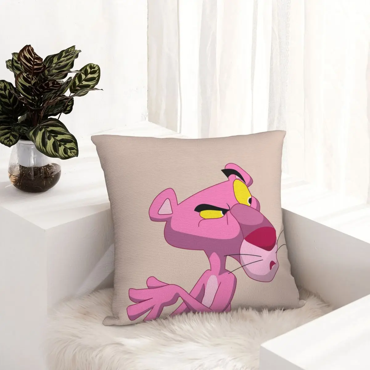 

Pink Panther pillowcase printed cushion cover sofa waist pillow pillow cover
