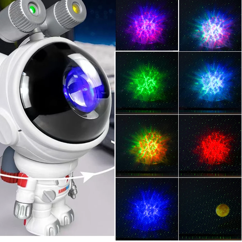 

Space Dog Projector Night Light Remote Control Stars Night Lamp Atmosphere Lighting for Children Bedroom Christmas Birthday Gift