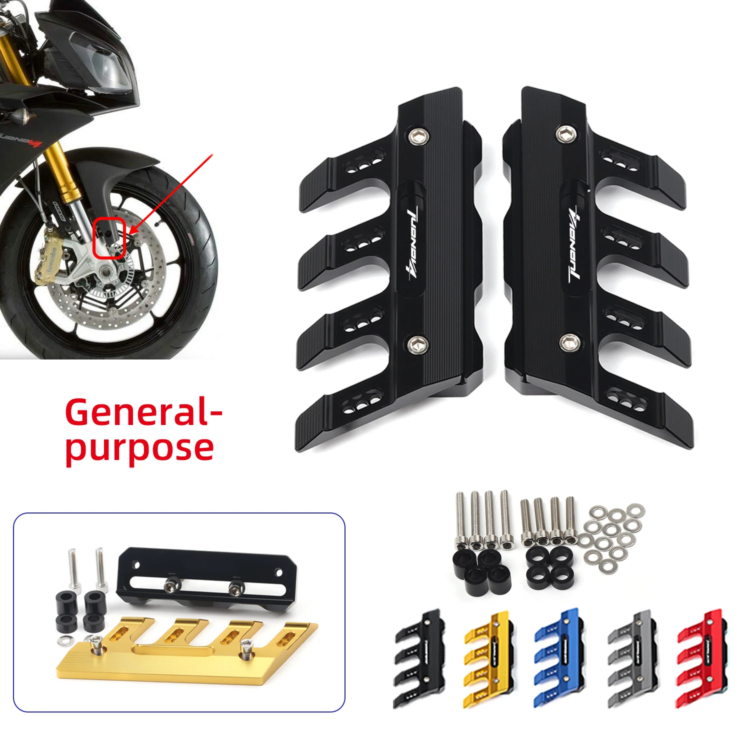 

For Aprilia TUONO V4R V4RR(TUONO V4R APRC) Motorcycle CNC Accessories Mudguard Side Protection Front Fender Anti-Fall Slider