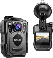 boblov m5 police body camera mini gps 1440p body mounted cam 64g 4200mah battery small camcorders night vision car suction mount