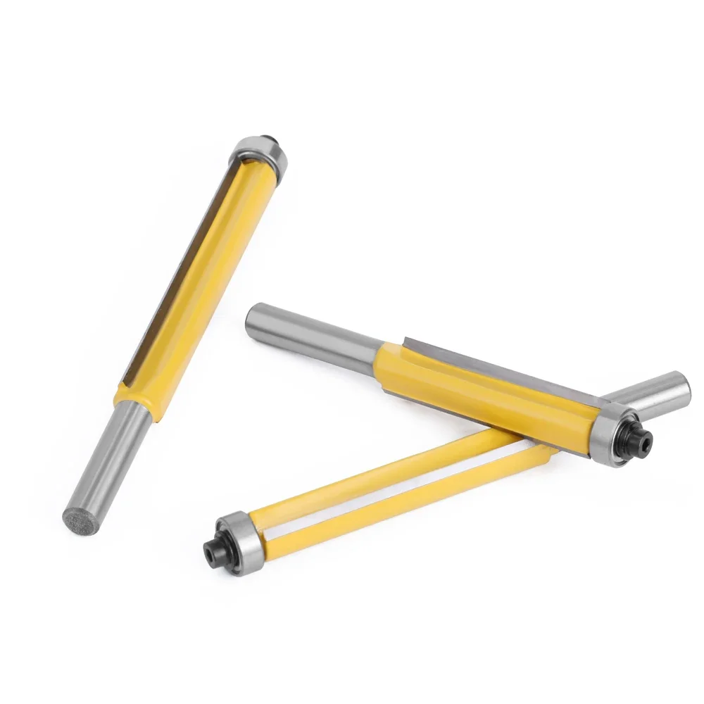 8 мм хвостовик с длинным лезвием фреза подшипником для деревянного шаблона из