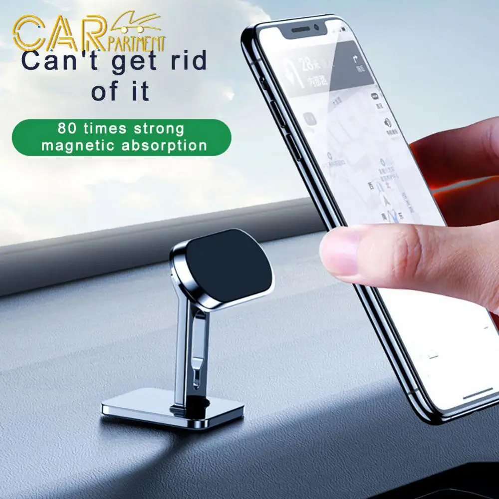 

Multifunctional Car Hands Free Phone Mount Magnetic Universal Universal Dashboard Gps Navigation Bracket 360 Degree Rotation