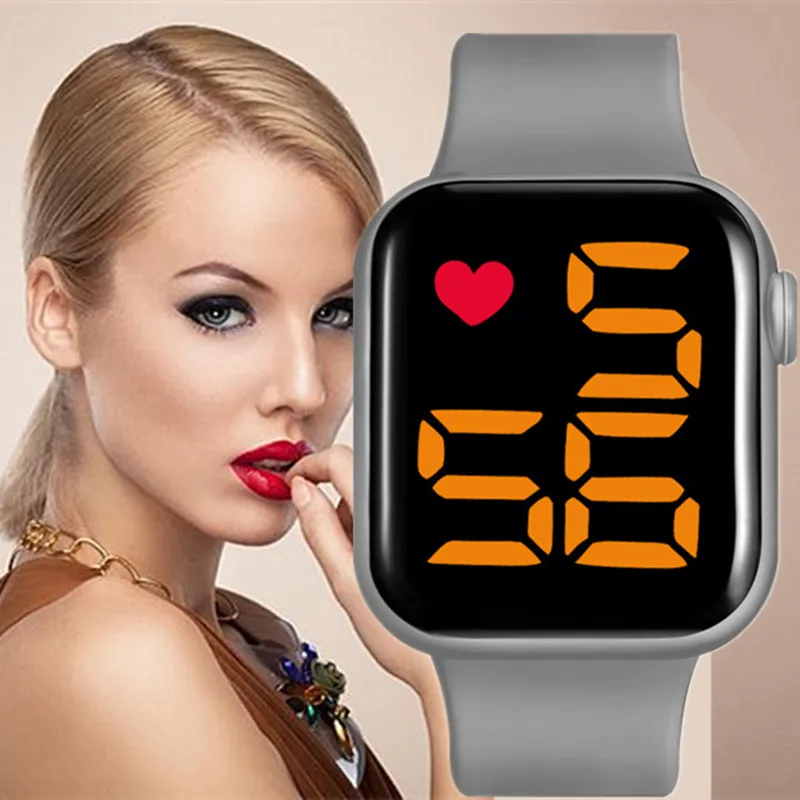 

Fashion LED Digital Watch Simple for Men Women Sports Army Military Silicone Wristwatch Electronic Clock Hodinky Reloj Hombre
