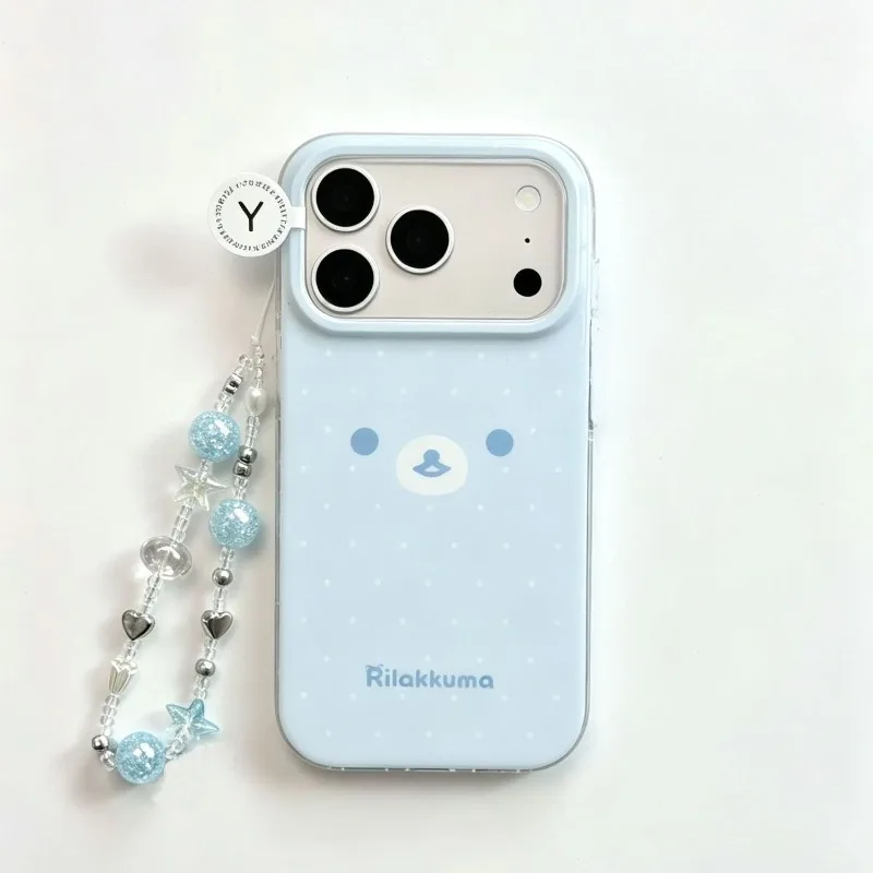 Фото Милый чехол для телефона Rilakkuma, модный защитный чехол от падений, подходит для iPhone 11, 12, 13, 14, 15, 16, 17 Pro Max. №3