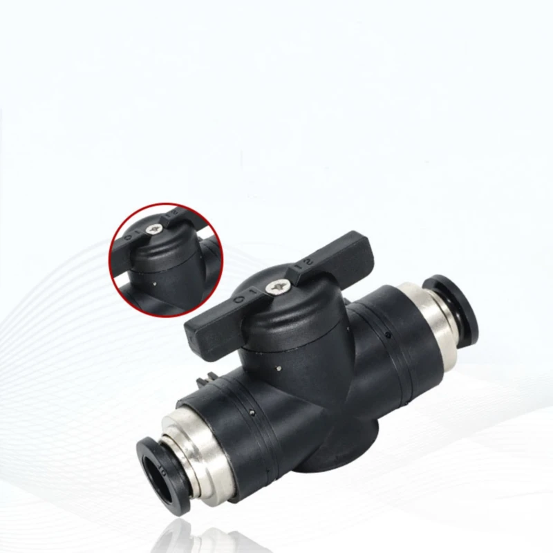 

4 6 8 10 12mm Trachea Manual Valve Switch Pneumatic PU hose connector Quick Connector Air Pipeline Valve BUC6 HVFF4
