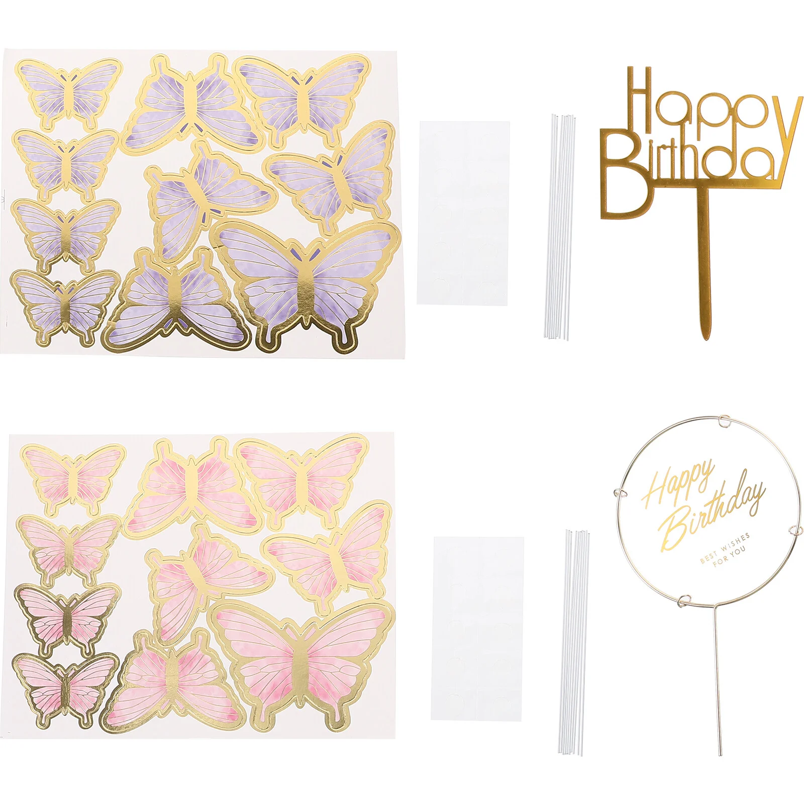 

Butterfly Cake Toppers Baby Shower Party Birthday Happy Decoration Suit Decorations Animal