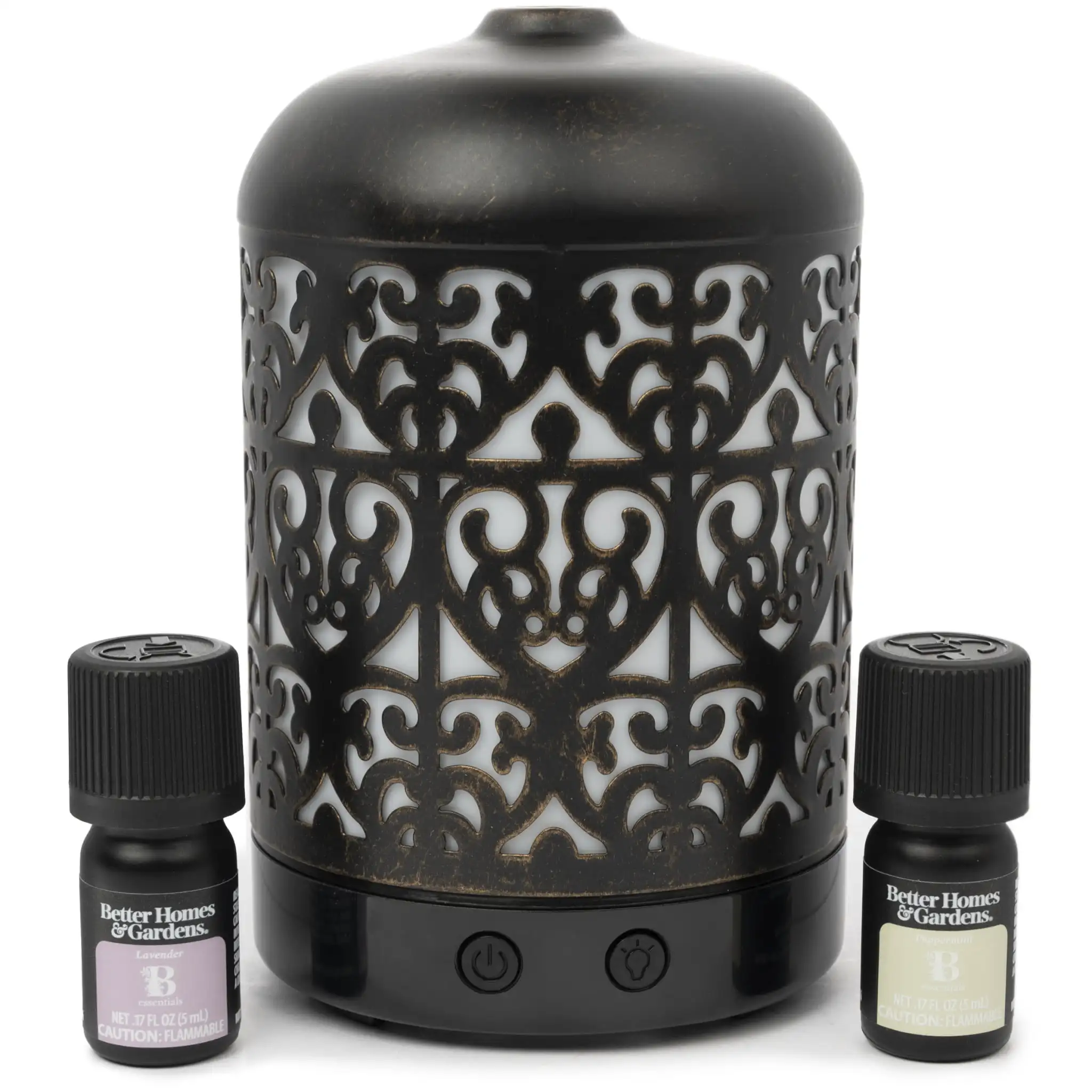 

Air Fresh 3 Piece Cool Ultrasonic Diffuser Set Moroccan Scroll 100 mL