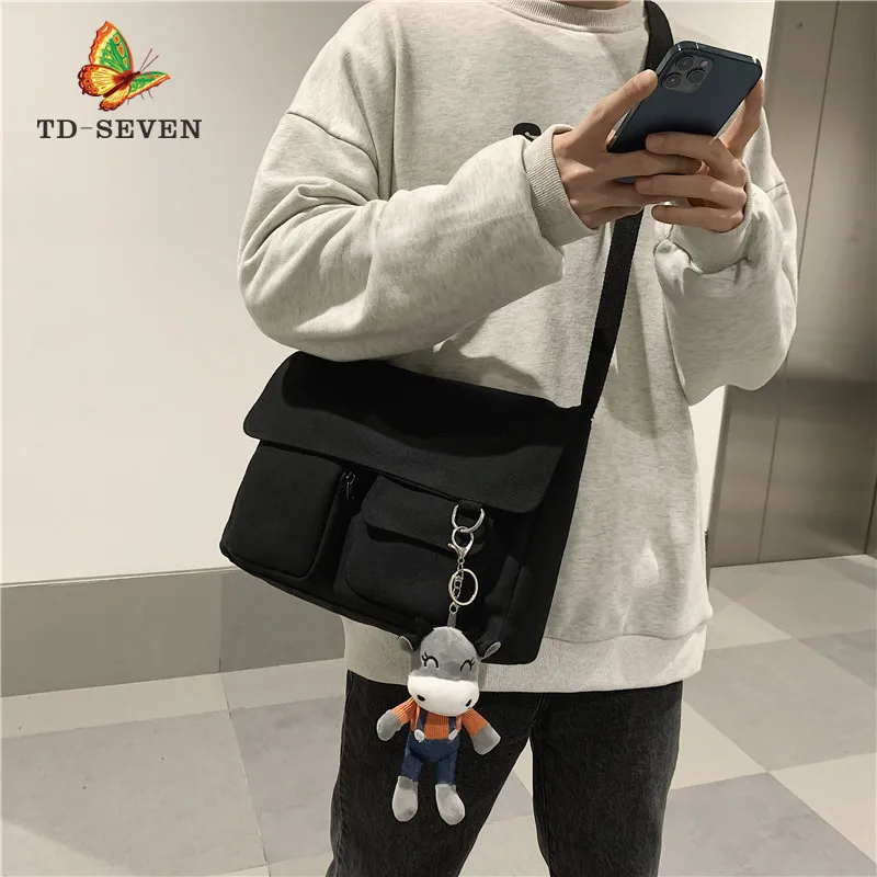 Холщовые сумки-мессенджеры для мужчин и женщин Мужская водонепроницаемая сумка