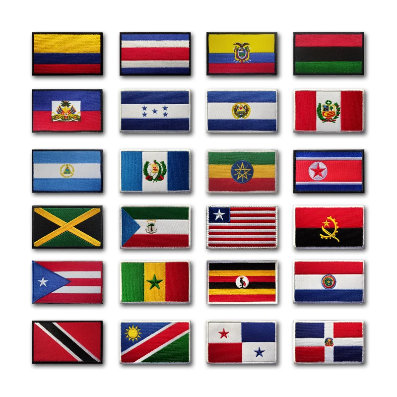

New zealand South America country Flag Patch Embroidery Patches Hook and Loop Military Tactical Patch Badges Backpack Clothes