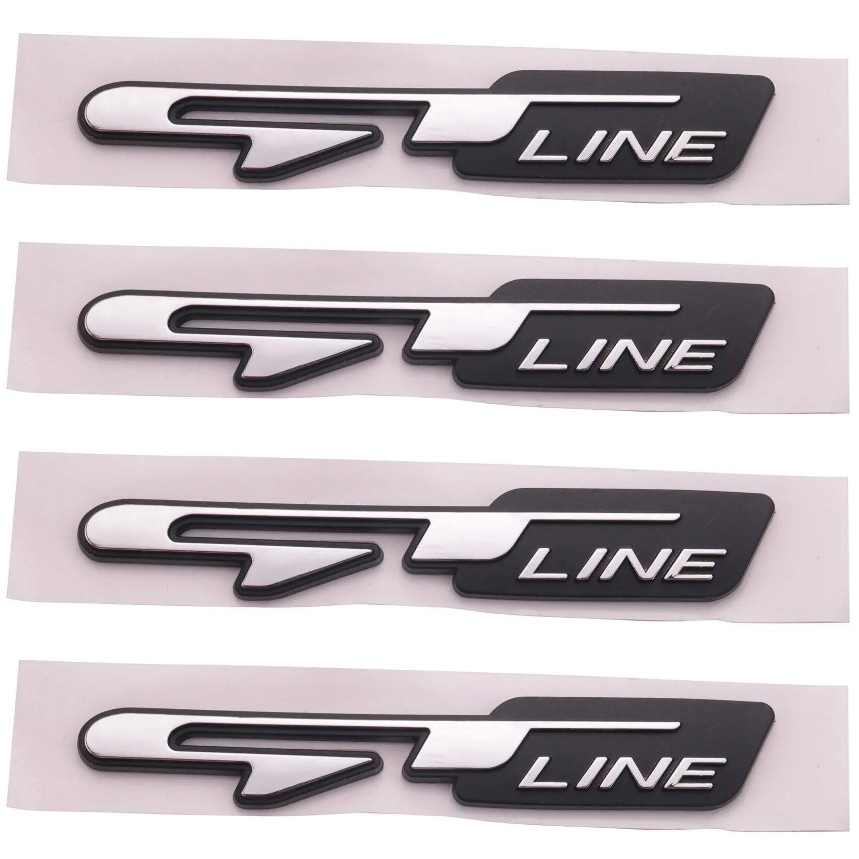 4X Cool 3D Car Style Sticker Gt Line Letters Sticker for Kia Rear Trunk Fender Car Doors Stickers Gt Line