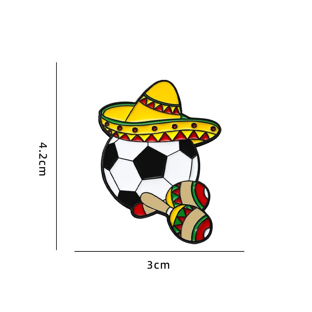 

Значок-брошь футболист Мексика современный стиль