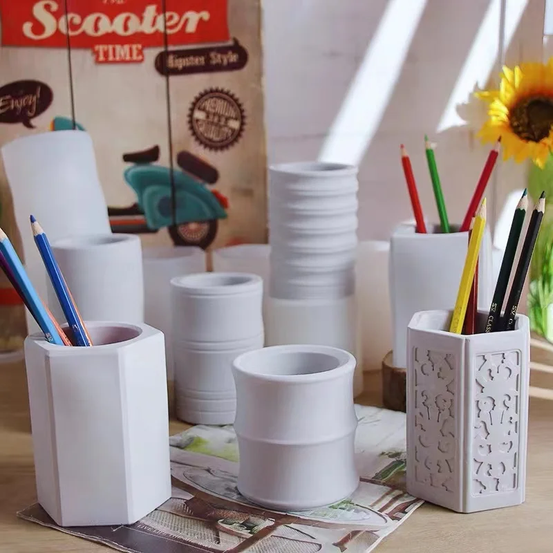 Molds Square Hexagon Brush Pot Molds Candle Cup Molds