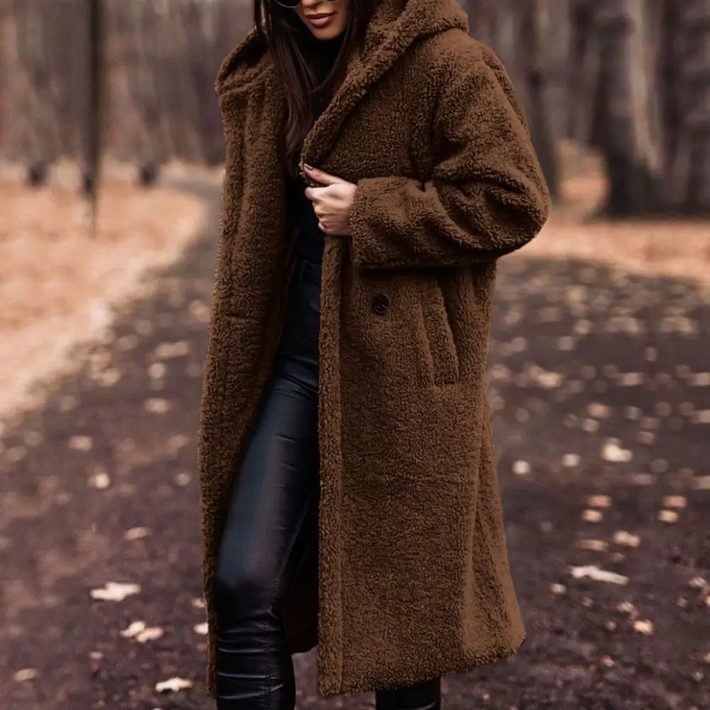 

Stylish Mid-calf Length Lady Overcoat Winter Overcoat Woolen Keep Warm
