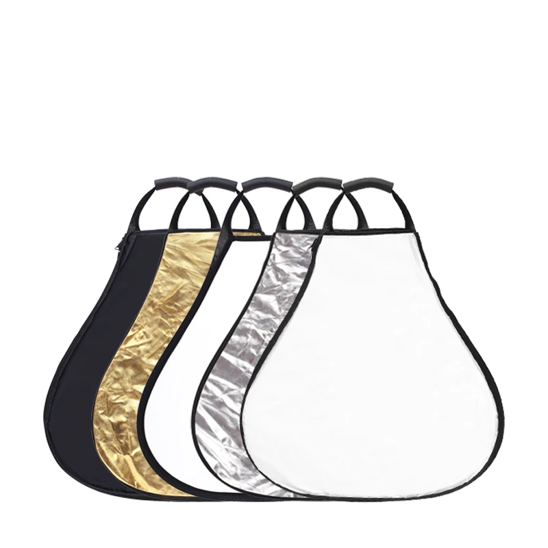 

5 в 1 30 см/80 см Золотой/Серебряный/белый портативный складной Ручной отражатель для фотографии с сумкой Фотостудия