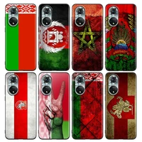phone case for honor 8x 9x play 9a 20 21i 30i 50 60 x8 nova 8i 9 se y60 magic4 pro lite tpu case belarus flag