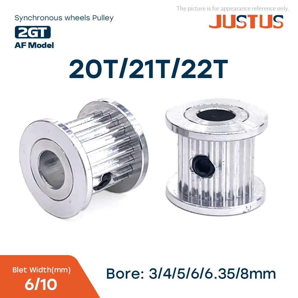 20T/21T/22T 2GT Диаметр шкива ГРМ 3/4/5/6/6 35/8 мм Деталь для ширины 6/10 Ремень 3D-принтер
