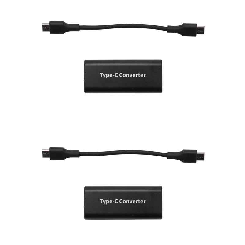 

4X USB C To Slim Tip Adapter Square 45W Convert Charger To Type C For Lenovo Thinkpad, Samsung S8/S9/Note, Surface