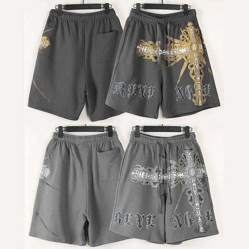 Бренд High Street Trend REVENGE шорты с высокой талией и завязками мужские универсальные